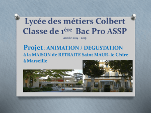 Classe de 1ère bac pro ASSP - Lycée Professionnel Colbert