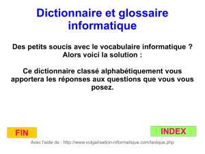 Dictionnaire et glossaire informatique
