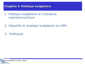 Chapitre VI. Politique budgétaire