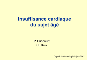 Insuffisance cardiaque - Capacité de gérontologie 2007