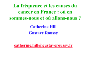 Epidémiologie du cancer en France