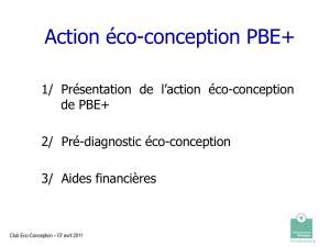 PBE+ Eco-conception