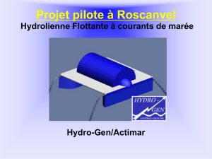 Projet pilote à Roscanvel Hydrolienne Flottante à courants de marée