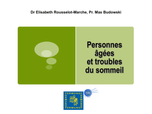 Personnes âgées et troubles du sommeil