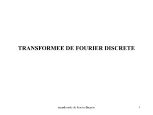 Transformée de Fourier Discrète définition