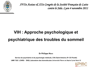 Approche psychologique et psychiatrique des troubles du