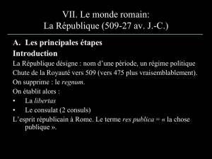 Le monde romain: la Royauté (8e – 6e s. av. J.-C.)