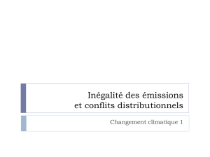 Changement climatique 1/ Inégalité des émissions