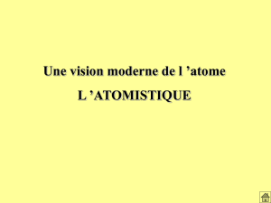 L`atomistique moderne