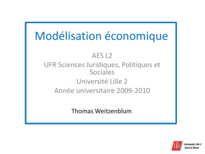 Modélisation économique - Thomas Weitzenblum