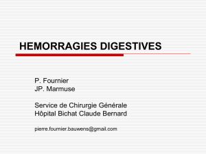 hemorragies digestives - Cours L3 Bichat 2012-2013