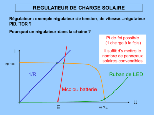regulateur et panneaux solaire