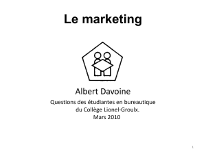 Le marketing - Albert Davoine