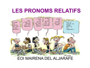 les pronoms relatifs