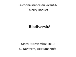 DOC LLHUM134 Philosophie des sciences 6 BIODIVERSITE