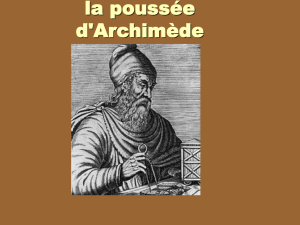 De quoi dépend la poussée d`Archimède