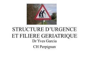 structure d`urgence et filiere geriatrique