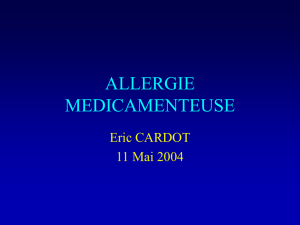 allergie medicamenteuse
