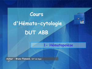 Cours d`Hémato-cytologie DUT ABB 1