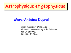 ppt - Département d`Astrophysique, Géophysique et Océanographie