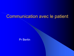 Communication avec le patient