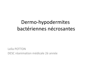 Dermo-hypodermites bactériennes nécrosantes. Classification