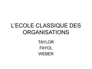 l`ecole classique des organisations - Emmanuelle Gagnou