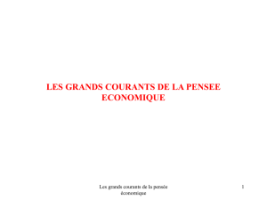 LES GRANDS COURANTS DE LA PENSEE - E