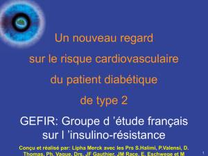 Risque cardiovasculaire du patient diabétique de type 2 (Diaporama)