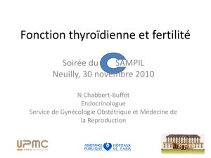 Fonction thyroïdienne et fertilité