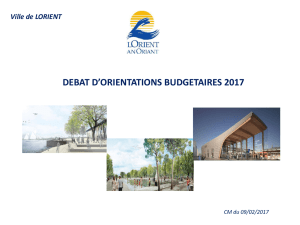 DEBAT D`ORIENTATIONS BUDGETAIRES 2017 Ville de LORIENT