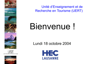 Présentation introductive du 18 octobre 2004 - HEC Lausanne
