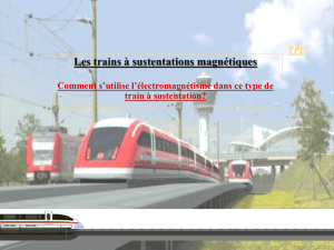 TPE Les trains à sustentations magnétiques Comment s`utilise l
