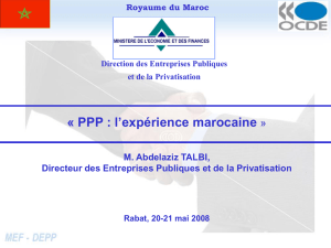 PPP : l`expérience marocaine