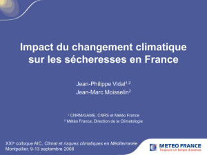 Impact du changement climatique sur les sécheresses en France