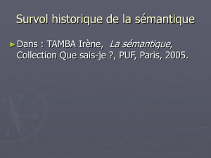 Survol historique de la sémantique