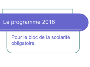Le programme 2016