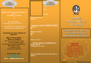 Diapositive 1 - L`Association Francophone des Glycogénoses