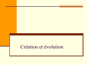 La « théorie » de l`évolution