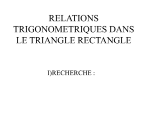 relations trigonometriques dans le triangle rectangle