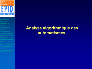 Présentation du cours sur l`analyse - pedagogique