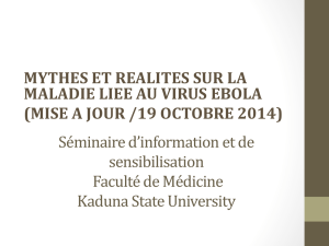 MYTHS AND REALITIES OF EBOLA VIRUS DISEASE in French