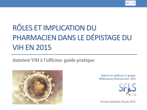 Formation pharmaciens dépistage/auto-test