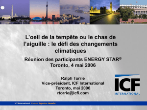 Réunion des participants ENERGY STAR ® Toronto, 4 mai 2006