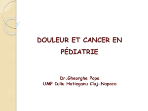 Douleur et cancer en pédiatrie