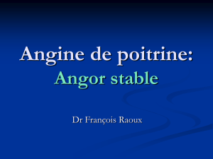 Angine de poitrine : Angor stable