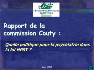 politique pour la sante mentale et la psychiatrie dans la loi hpst