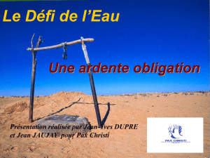 Défi de l`eau - Pax Christi France