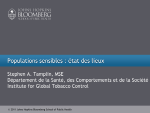 Prévalence du tabagisme - Global Tobacco Control