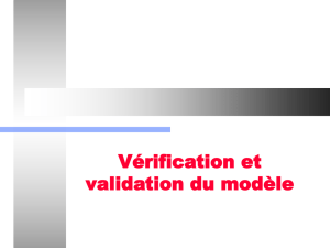 Vérification et validation du modèle